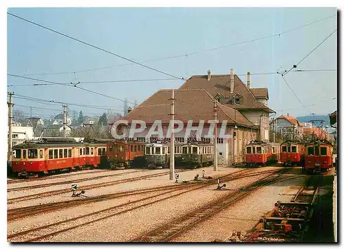 Cartes postales Tauffelen Ins Bahn BTI Original Triebwagen BDe 4 4 5 6 10 Be 4 4 7 Xe 4 4 8 und BDe 4 4 9