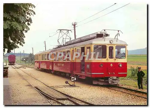 Ansichtskarte AK Tauffelen Ins Bahn BTI Personenzug mit BDe 4 4 6