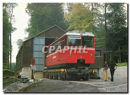 Ansichtskarte AK Ankunft des zweiten Zahnradtriebwagen Db Bhe 2 2 Nr 1 in der Bergstation Dolder