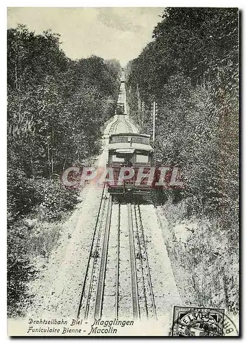 Ansichtskarte AK Drahtseilbahn Biel Magglingen Funiculaire Bienne Macolin