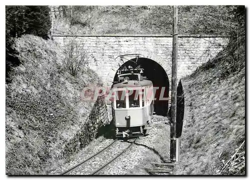 Cartes postales Tram Be 4 4 10 a la sortie inferieure du tunnel de Viganello