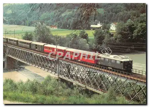 Cartes postales Tram Ge 4 4 1 606 Kesch avec train direct sur le viaduct de Reichenau Tamins