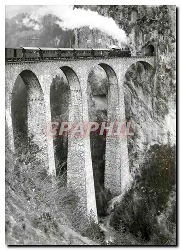 Ansichtskarte AK Train special a vapeur sur le viaduc du Landwasser