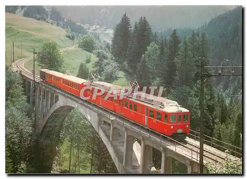 Cartes postales Tram ABDe 4 4 486 481 B 2319 B 2304 Dn 4002 en dessous de Langwies