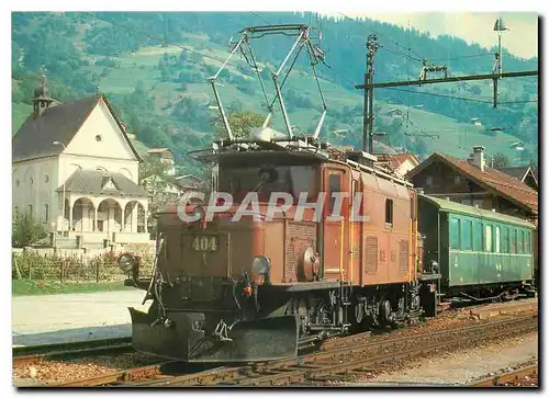 Cartes postales Tram Ge 6 6 1 404 a Trun