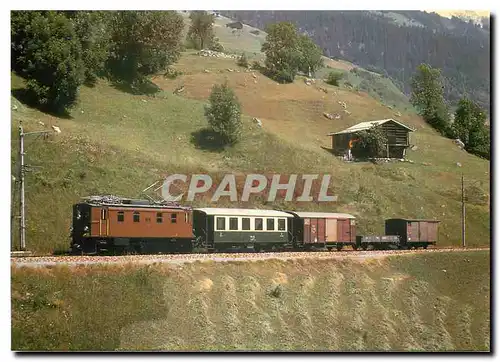 Ansichtskarte AK Tram Ge 4 6 352 en tete d'un mixte dans le rampe en dessus de Rabius Surrhein