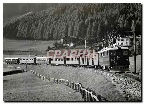 Ansichtskarte AK Dans la courbe en dessous de Disentis Muster