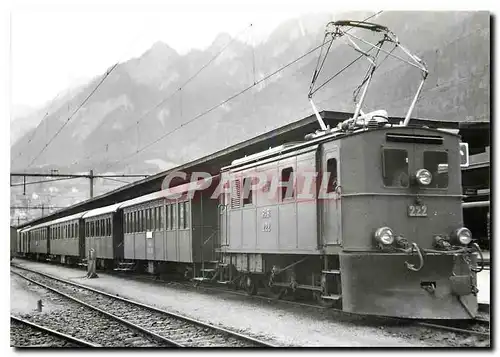 Moderne Karte Ancienne rame omnibus a Coire train pour llanz