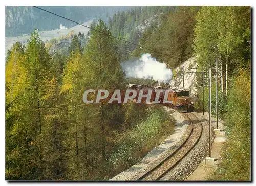 Cartes postales moderne Tram Ge 6 6 1 407 G 4 5 108 107 en dessus de Filisur