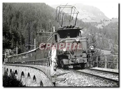 Cartes postales moderne Tram Ge 4 4 1 402 en tete d'un train voyageurs sur le viaduc de Solis