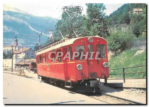 Cartes postales moderne Tram ABe 4 4 34 Bernina en dessus du depot Sand a Coire