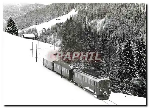 Cartes postales moderne Tram ABe 4 4 34 de la Bernina sur la ligne Coire Arosa