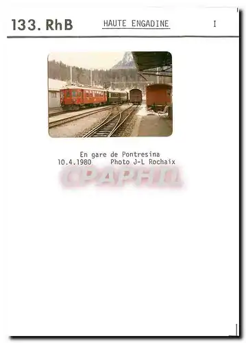 Moderne Karte En gare de Pontresina Haute Engadine