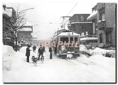 Moderne Karte Entre Montetan et Union Prilly lors de grosses chutes de neige