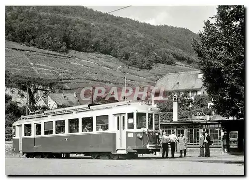 Moderne Karte Tram BDe 4 4 112 en gare d'Ollon