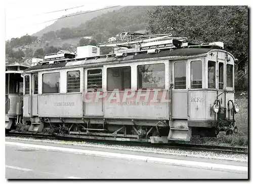 Moderne Karte Tram BCFe 2 2 4 sur le BC a Blonay