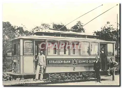 Cartes postales moderne Strassen Bahn Schwyz