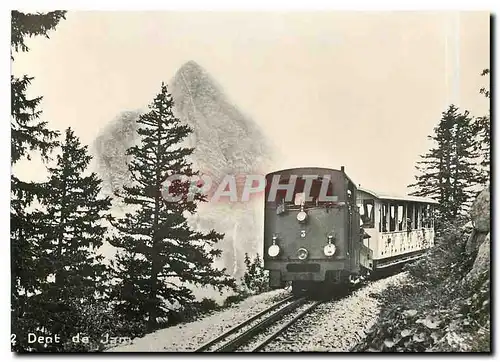 Cartes postales moderne Train montant et Dent de Jaman