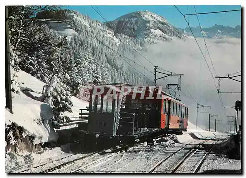 Cartes postales moderne Vitznau Rigi Bahn zwischen Freibergen