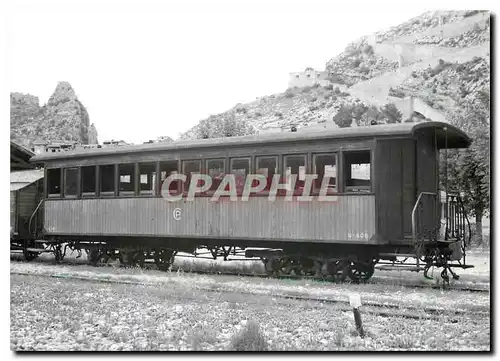 Cartes postales moderne Voiture B a bogies a suspension simple Entrevaux 1954