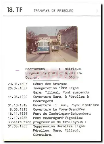 Cartes postales moderne Tramways de Fribourg