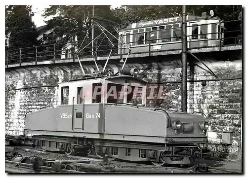 Moderne Karte Ge a Schaffhouse gare aux marchandises au fond tram pour Ebnat