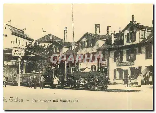 Cartes postales moderne Alte Station St Gallenmit Klose Dampflokomotive Ast HG