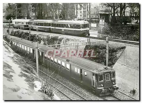 Cartes postales moderne Gleichzeitige Ausfahrt des SBB Pendelzuges