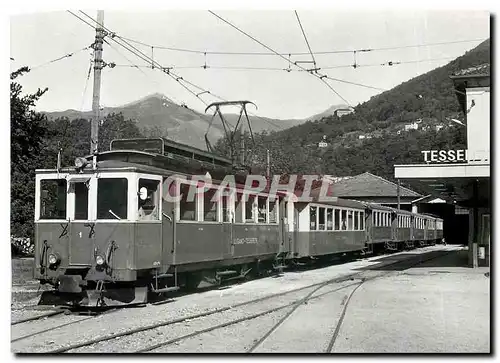 Cartes postales moderne ABDe en gare de Tesserete