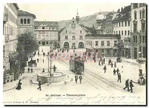 Cartes postales moderne St Gallen Theaterplatz