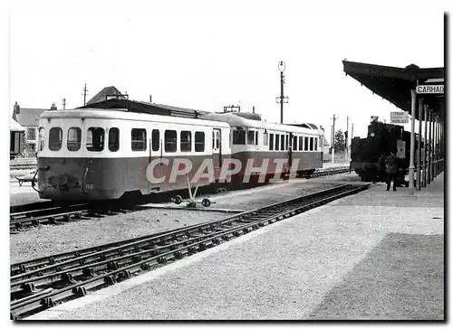 Moderne Karte Carhaix autorail Decauville et remorque R