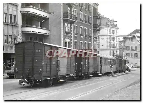 Moderne Karte Train mixte pour le tunnel au bas du Bugnon