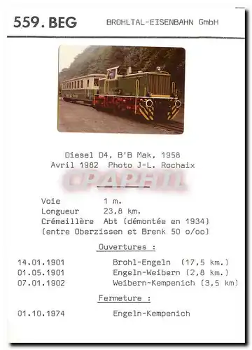 Cartes postales moderne Brohltal Eisenbahn