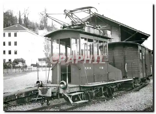 Cartes postales moderne Tram CFe 2 2 12 gebaute CEV Te 2 2 81 in Vevey