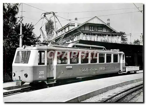 Moderne Karte Tram GN ABHe 2 4 205 F in Glion