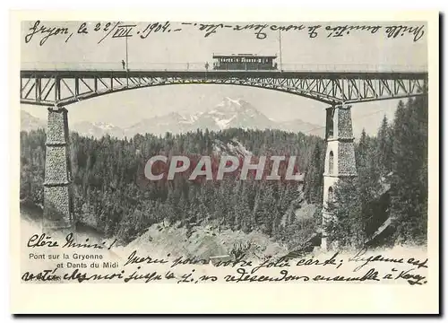 Moderne Karte Pont sur la Gryonne et dents du Midi BGVC CFe 2 4 51 52