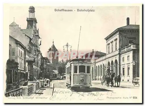 Cartes postales moderne Scaffhausen Bahnhofplatz
