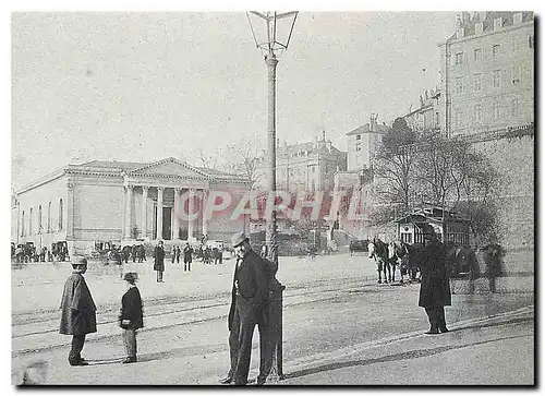 Cartes postales moderne Doppelstockiges Pferdetram nach Carouge am Place Neuve beim Museum Rath