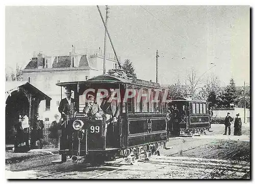 Cartes postales moderne Les motrices 99 et 101 des Tramways Suisses