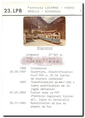 Cartes postales moderne Ferrovia Locarno Ponte Brolla Bignasco
