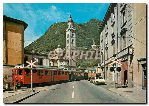 Moderne Karte Madonna di Tirano II trenino del Bernina