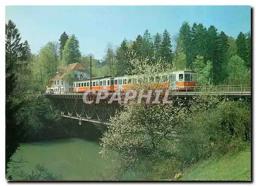 Cartes postales moderne BTI Pendelzug bei Hagneck Biel Tauffelen Ins Bahn