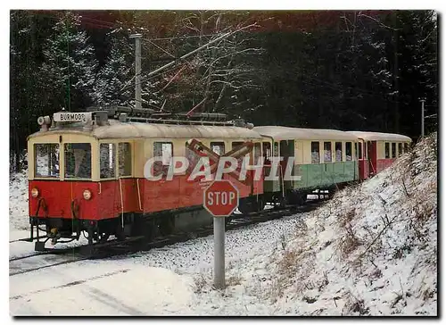 Cartes postales moderne Salzburger Stadtwerke Verkehrsbetriebe Triebwagen 7 Beiwagen 105
