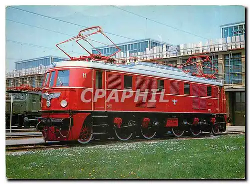 Moderne Karte Locomotive E 19 01 after restoration to original condition at Munich Freimann