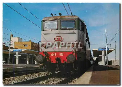 Cartes postales moderne Ferrovie dello Stato Treno diretto 12127 Torino La Spezia Locomotore E 646 046