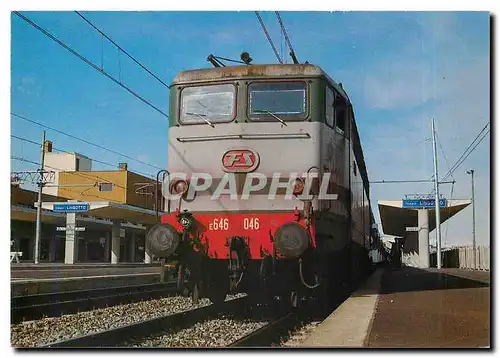 Moderne Karte Ferrovie dello Stato Treno diretto 12127 Torino La Spezia Locomotore E 646 046