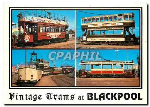 Moderne Karte Vintage Trams at Blackpool