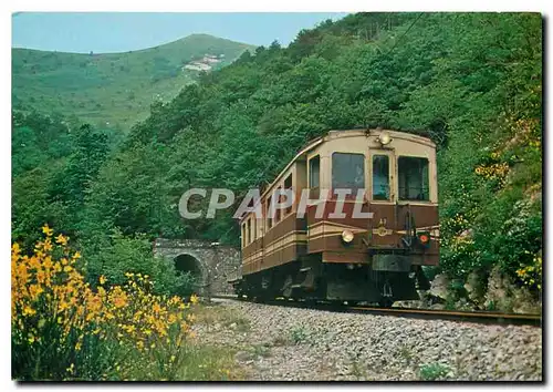 Cartes postales moderne Ferrovia Geneve Cassella Electric railcar and freight trailer 471 go out from Fontanassa II Tunn