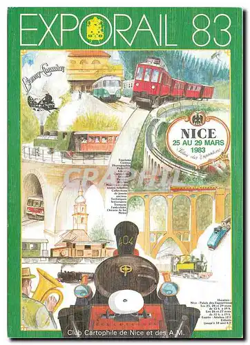 Moderne Karte 9th International Railroad Exhibition