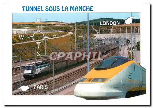 Cartes postales moderne The Channel Tunnel Linking France to England